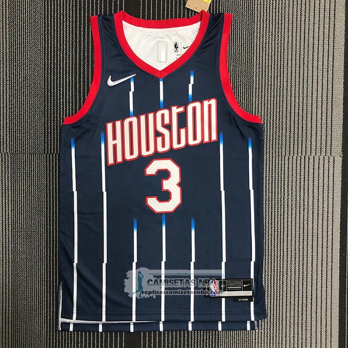 Camiseta Houston Rockets Kevin Porter JR. NO 3 Ciudad 2021-22 Azul
